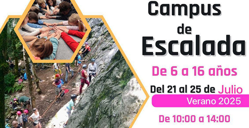 Campus de Escalada para nios y jvenes del 21 al 25 de julio en el rocdromo municipal de Reinosa 