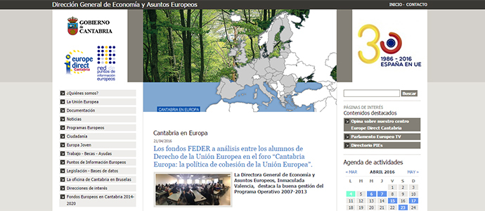 Cantabria impulsa la Red de Puntos de Informacin Europeos