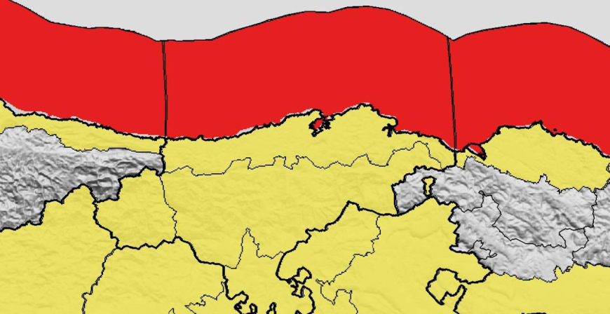 Cantabria permanecer� este domingo en aviso rojo por fen�menos costeros adversos