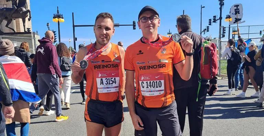 Carlos Garca y Juan Gonzlez disputaron la Maratn de Chicago