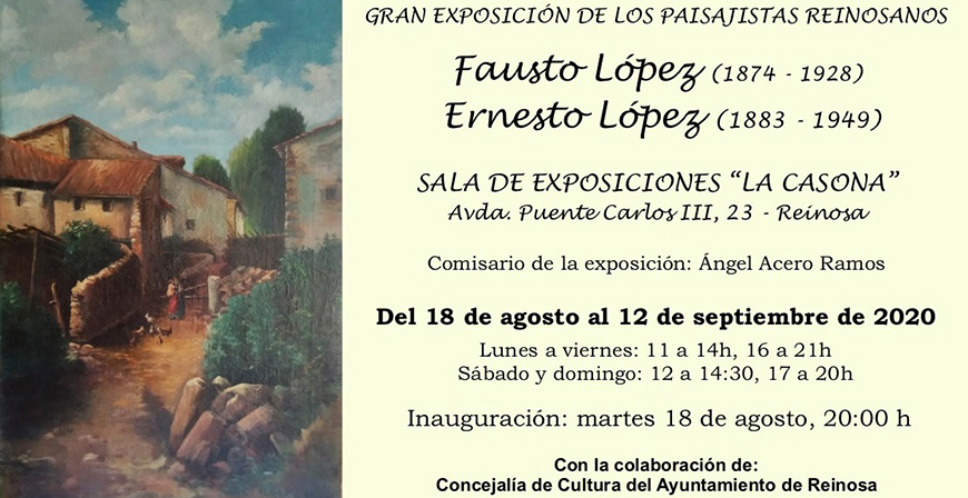 La Casona alberga una exposicin con la obra de los paisajistas reinosanos Fausto Lpez y Ernesto Lpez