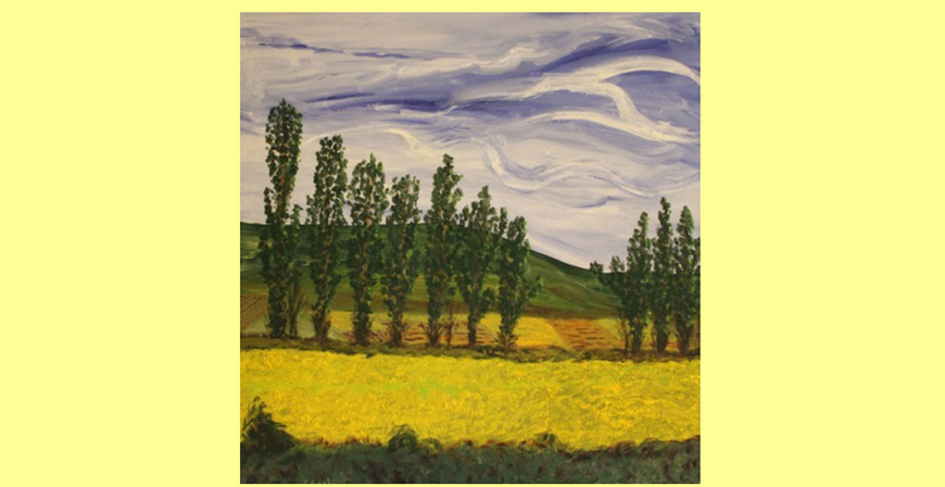El Castillo de Argeso acoge desde este viernes la exposicin de pintura 'Cielos y Copas', de F. Gochi
