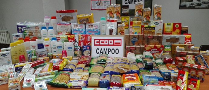 CC OO agradece las aportaciones a la campaa de alimentos y productos de higiene infantiles 
