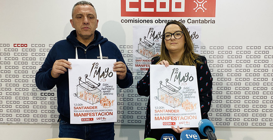 CCOO y UGT celebrarn el Primero de Mayo en Santander bajo el lema 'Subir salarios, bajar precios, repartir beneficios'