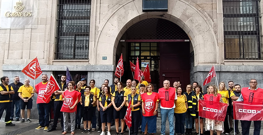CCOO y UGT denuncian que la falta de personal en Correos se sigue agravando e imposibilita dar un servicio de calidad