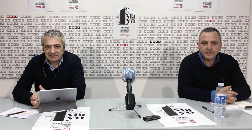CCOO y UGT llaman a celebrar un Primero de Mayo que reivindique el valor del trabajo y de los servicios pblicos