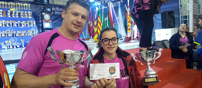 Celia Gmez y Jess De Celis, campeones de Espaa de Dardos por parejas