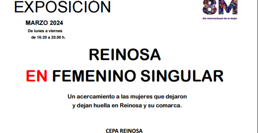 El Centro de Adultos conmemora el 8M con la exposicin 'Reinosa en femenino singular' 