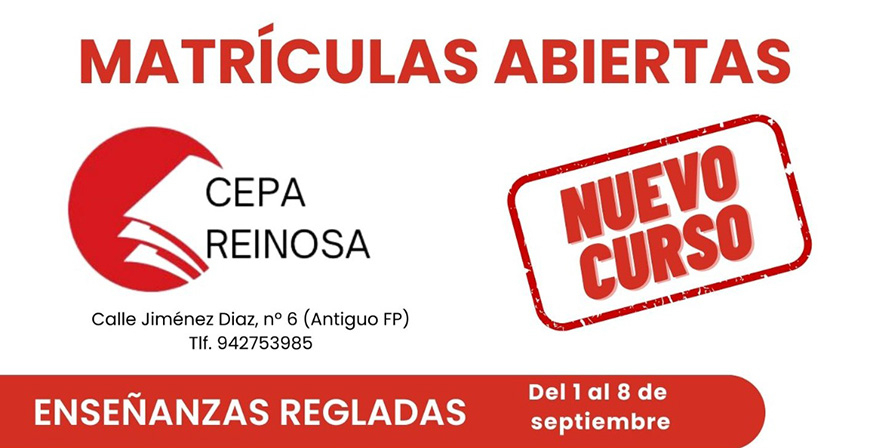 El CEPA de Reinosa abre el plazo de matrcula para las enseanzas regladas y talleres