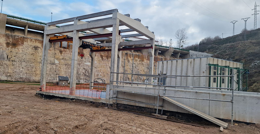 La CHE prev� finalizar las obras del desag�e de fondo de la Presa del Embalse Ebro en febrero de 2026