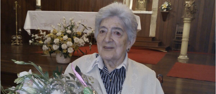 Claudia Dintn cumple 100 San Mateos