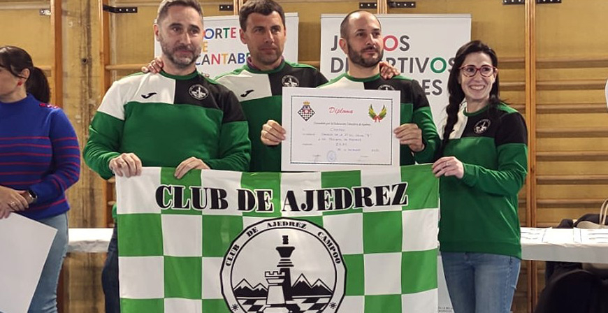 El Club de Ajedrez Campoo recoge el titulo de campeones de Liga de 2 Divisin