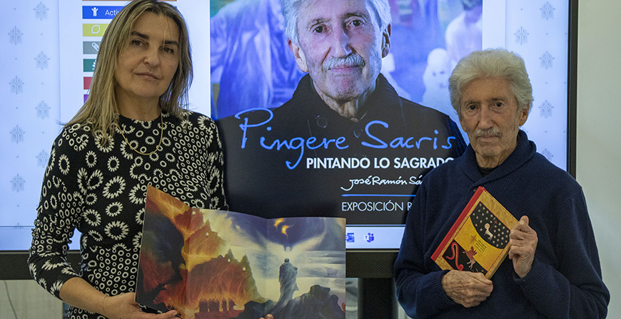 La colección inédita 'Pingere Sacris' del artista José Ramón Sánchez recibe en menos de un mes casi un millar de visitantes en su exposición en el Centro de Estudios Lebaniegos de Potes 