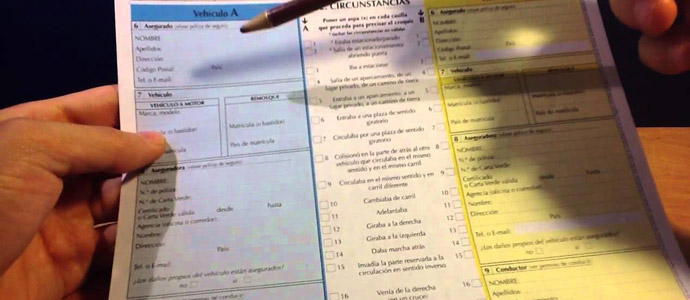 Cmo rellenar un parte de accidentes o parte amistoso