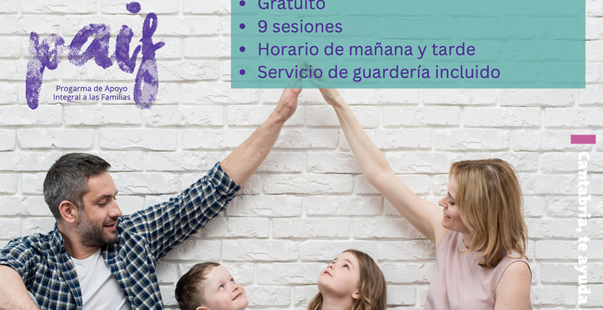 Conoce el programa PAIF del Gobierno de Cantabria, gratuito y dirigido a todas las familias de la Comunidad