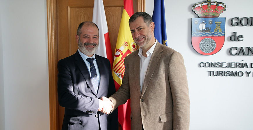El consejero de Cultura y el rector de la Universidad Europea del Atlntico analizan diferentes lneas de colaboracin en materia de cultura, turismo y deporte