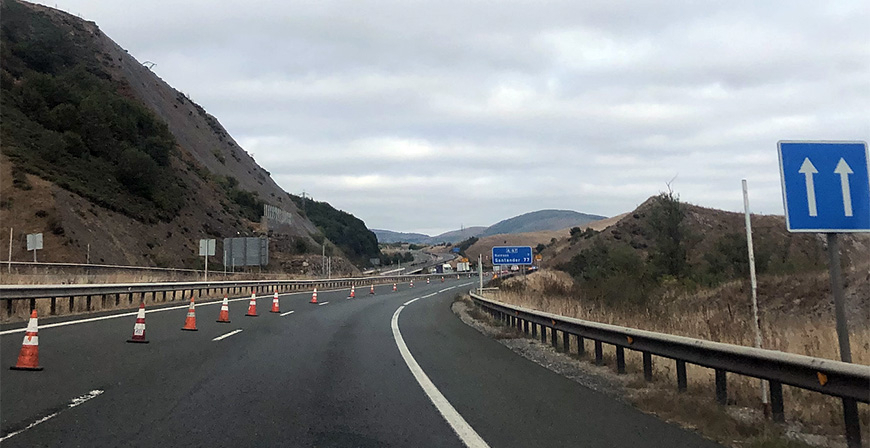 Cortes de trfico en la A-67 a partir del 30 de septiembre en el tnel de Somaconcha y en el viaducto de Marlantes