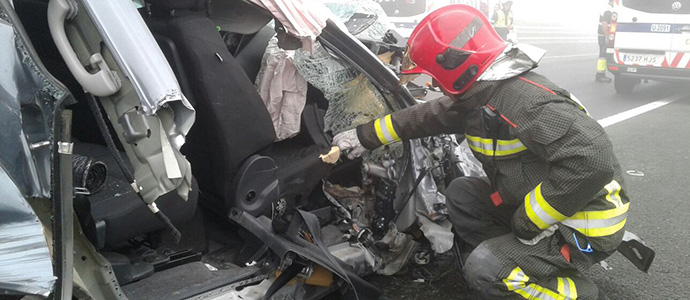 Cuatro heridos, uno grave, tras sufrir un accidente en el tnel de Lantueno