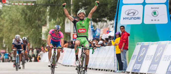 David de la Fuente, lder del Tour de Qinghai Lake