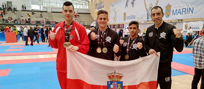 David Jorrn y lex Saiz se cuelgan el oro en el Campeonato de Espaa de Kick Boxing celebrado en Pontevedra