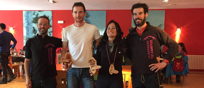 David Vzquez y Noelia Ortiz dominaron la II Ski Race Herradura de Campoo