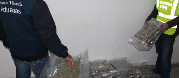 Decomisan en Santander 23 kilos de marihuana ocultos en muebles con destino a Inglaterra