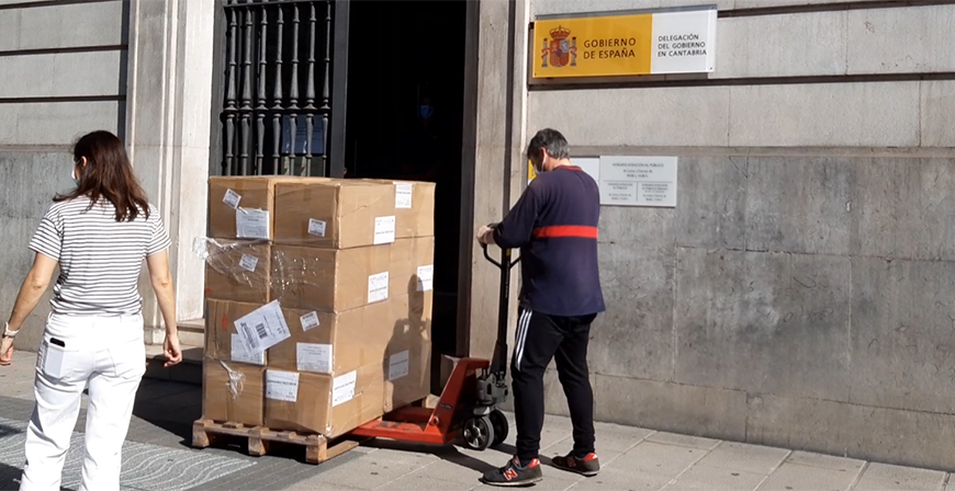 Delegacin del Gobierno distribuir 178.000 mascarillas en nodos de transporte, ayuntamientos y entidades sociales