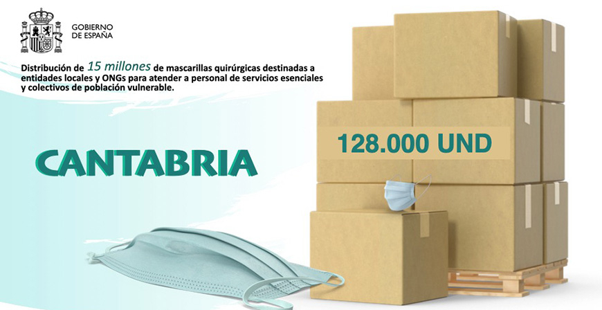 Delegacin del Gobierno distribuir desde el lunes 128.000 mascarillas a entidades locales y sociales