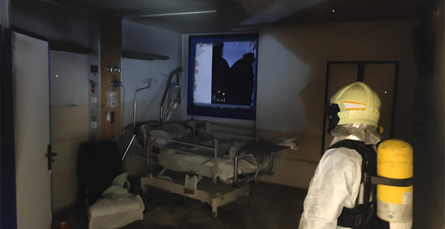 Desalojadas varias habitaciones del hospital de Laredo a causa de un incendio