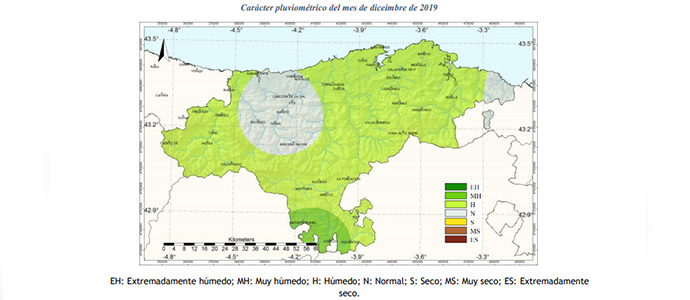 Diciembre fue clido y hmedo en Campoo
