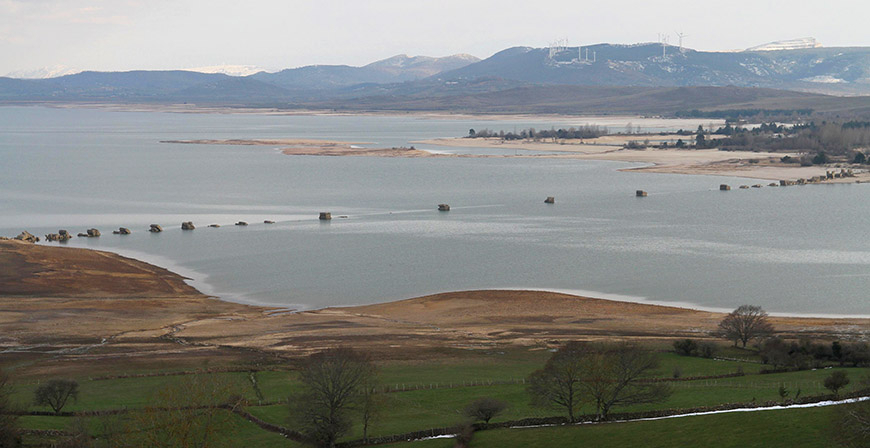 El Embalse del Ebro acumula 165 hm3 menos que hace un ao