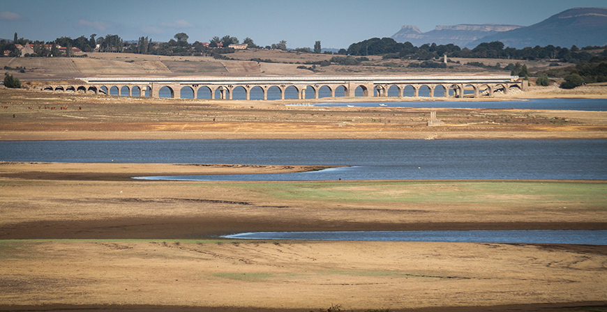El Embalse de Ebro sigue bajando 