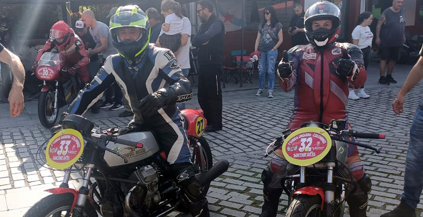 El equipo de motos Clsicas Reinosa compite en la subida Unquera-Colombres