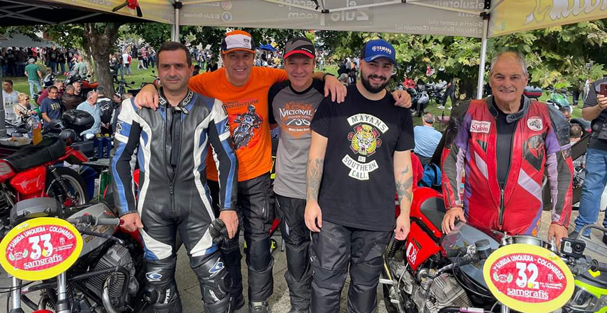 El equipo de motos Clsicas Reinosa compite en la subida Unquera-Colombres