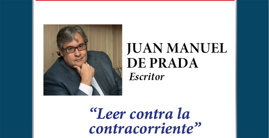 El escritor Juan Manuel de Prada visita este viernes el IES Montesclaros para ense�ar a 'Leer contra la corriente'