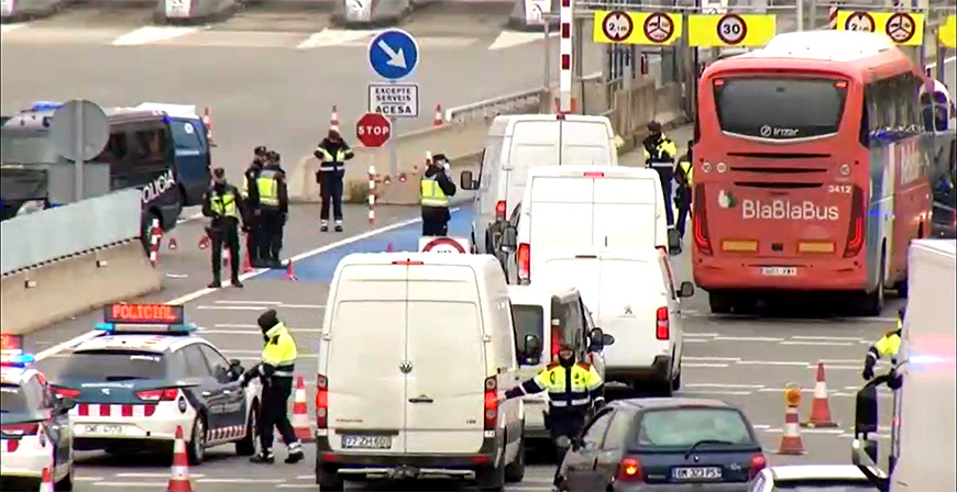 Espaa restablece los controles en las fronteras terrestres como medida contra el COVID-19