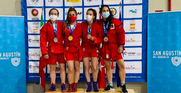 La 'espartana' Natalia Herrero se cuelga el bronce en el Campeonato de Espaa de Lucha Sambo