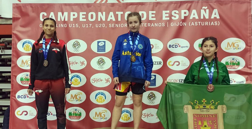 Los 'espartanos' se cuelgan tres medallas en el Campeonato de Espaa de Lucha Grappling de Gijn