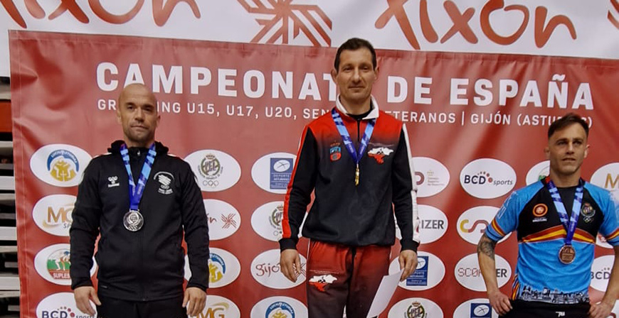 Los 'espartanos' se cuelgan tres medallas en el Campeonato de Espaa de Lucha Grappling de Gijn