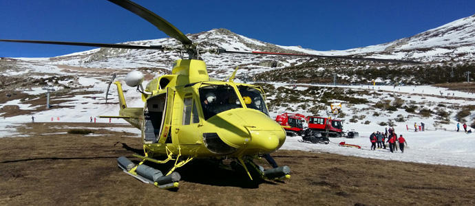 Un esquiador resulta herido al sufrir una cada en Alto Campoo