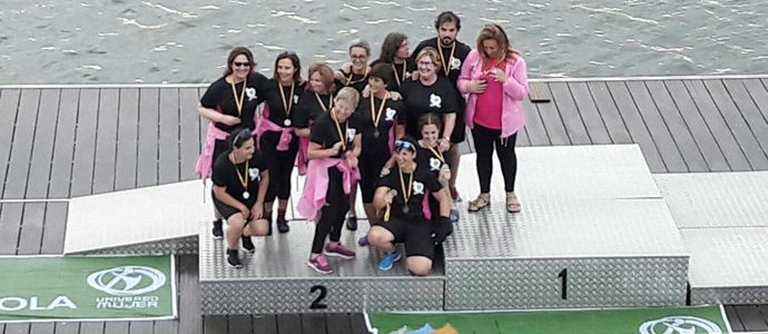 Las Estelas Rosas se cuelgan la plata en el Nacional de Dragon Boat