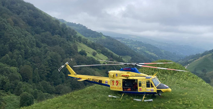 Evacan a una mujer accidentada en el nacimiento del Pisuea