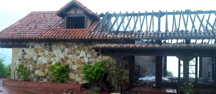 Extinguido un incendio en una cabaa de Lirganes