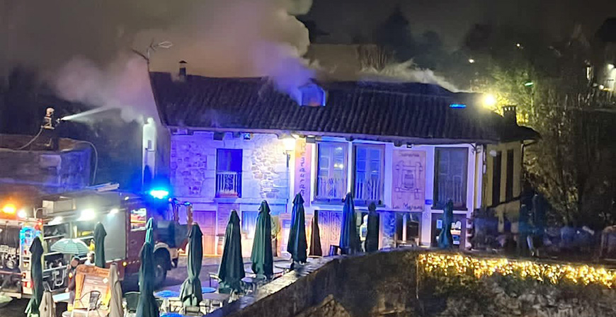 Extinguido un incendio en un local hostelero de Potes