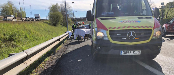 Fallece un hombre de 84 aos en un accidente de trfico en la A-8, a la altura de Hoznayo