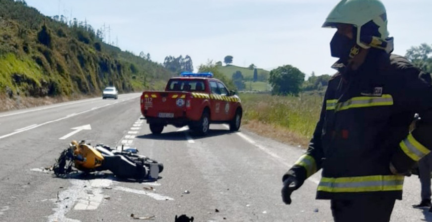 Fallece un motorista de45 aos en una colisin con una furgoneta en el Alto del Turujal