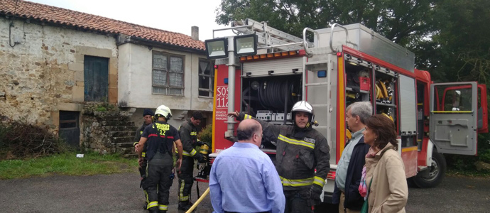 Fallece un octogenario en el incendio de su vivienda en Villacarriedo
