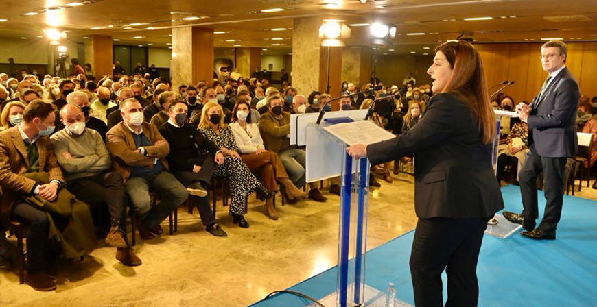 Feijo visita Santander y reivindica al PP como 