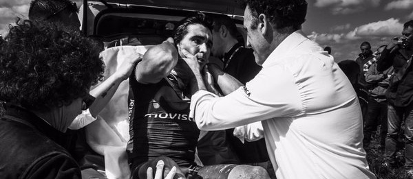 Fran Ventoso se recupera del accidente sufrido en la Pars-Roubaix