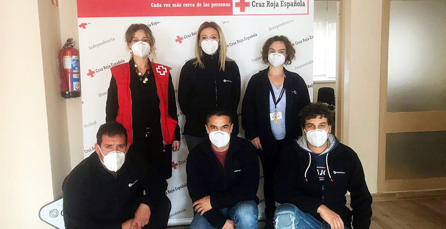 Gamesa Electric colabora con Cruz Roja en la donacin de alimentos y productos de higiene para las familias ms afectadas por la COVID